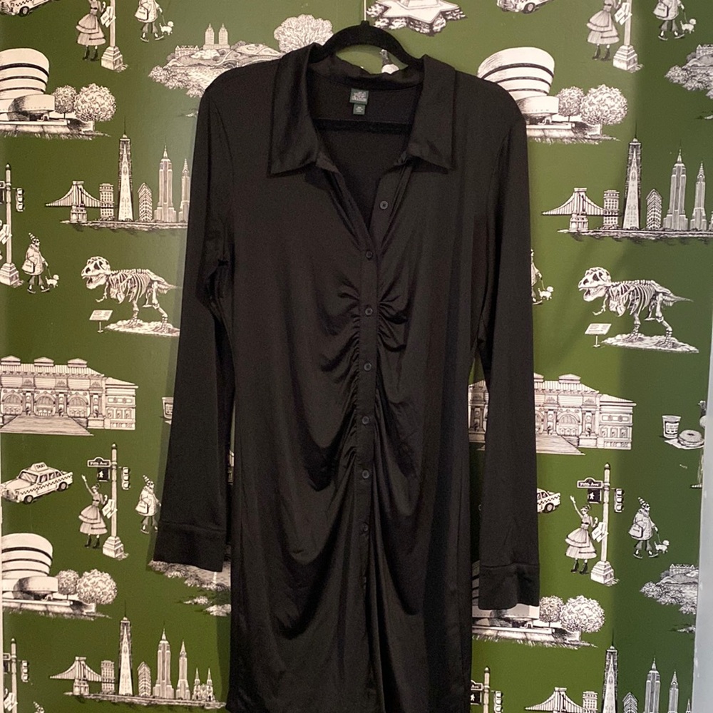 Wild fable Black button down dress